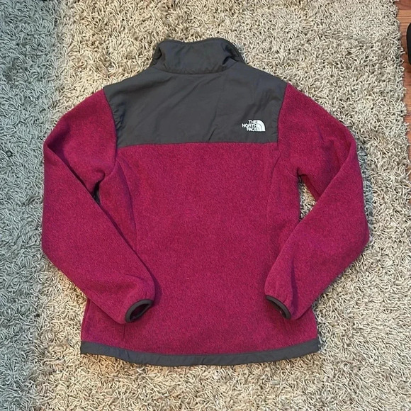 The North Face Denali Glacier fleece fuchsia gray full zip jacket Medium - Picture 5 of 8